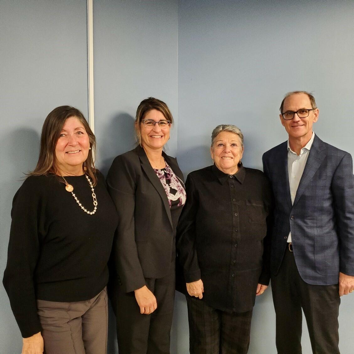 Pictured from left to right: Irene Odell-HHHS Board Vice Chair, Veronica Nelson- HHHS President & CEO, Liz Danielsen- HHHS Board Director, and Dr. Keith Hay – HHHS Chief of Staff