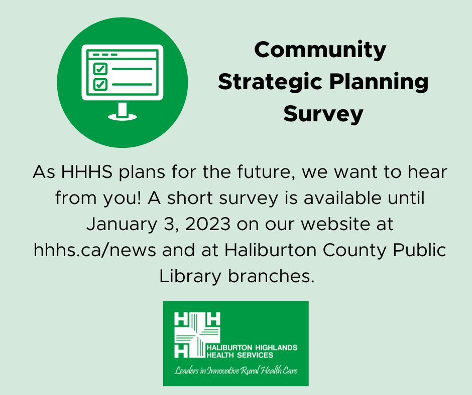As HHHS plans for the future, we want to hear from you! Complete our survey today. 