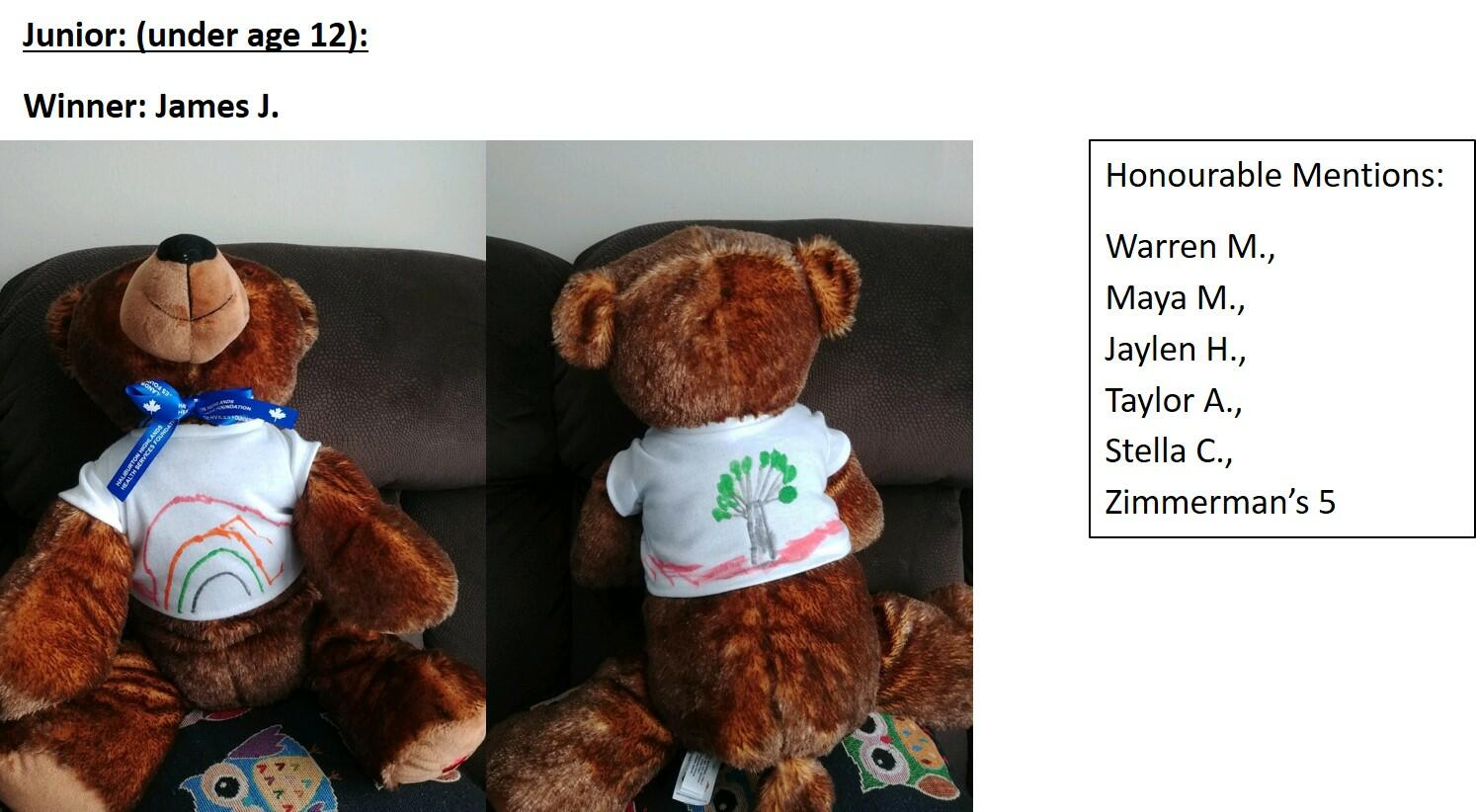 Junior Winner in our Picture of Health in Our Community contest was James J.