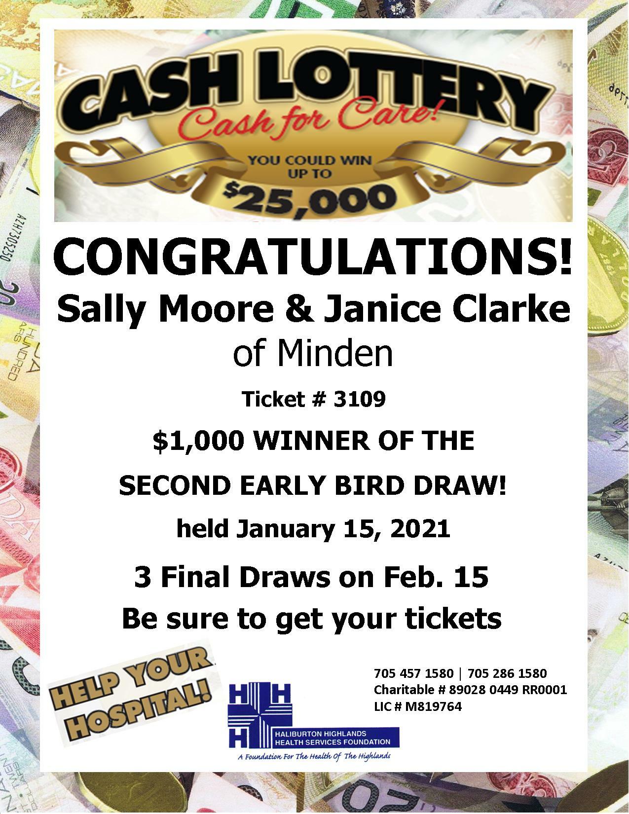 Congratulations to Sally Moore and Janice Clarke of Minden
