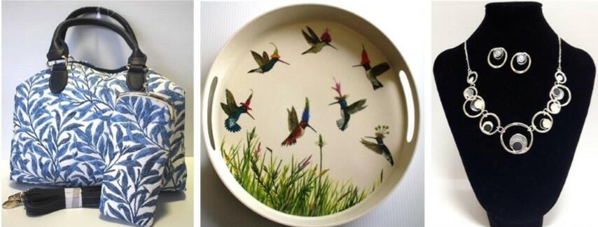 purses, kitchen accessories and jewellery