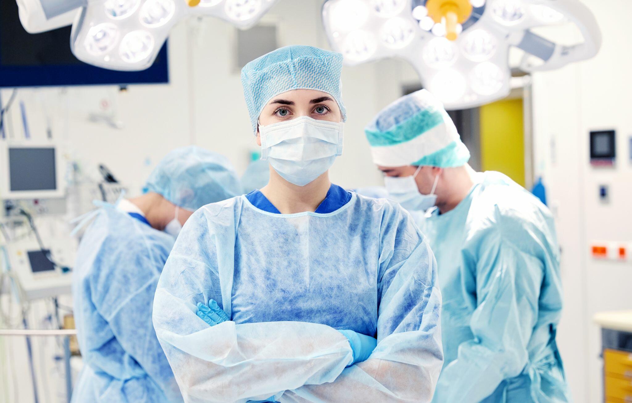 Surgeons in Operating Room at the Hospital